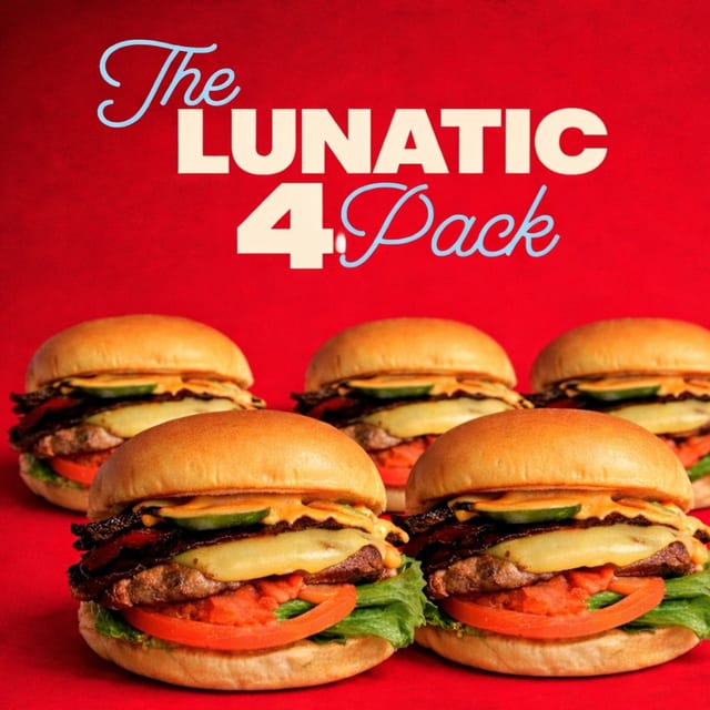 Pack of 4: Lunatic Burger.