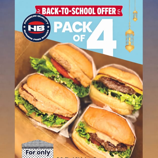 Pack of 4 - 2 Grilled Chicken Sandwich & 2 Original Burger.